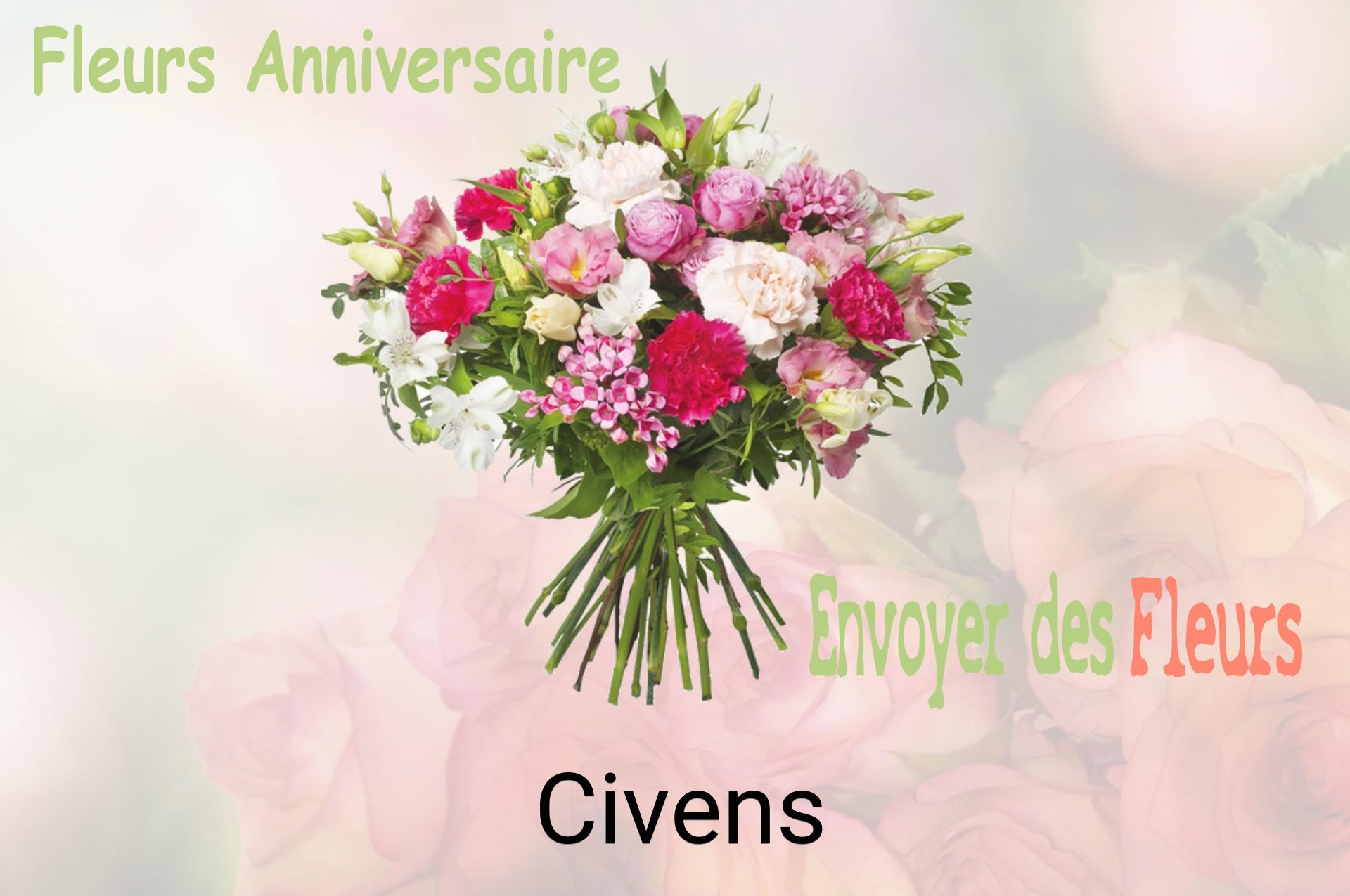 Bouquet de fleurs d’anniversaire livré à Civens